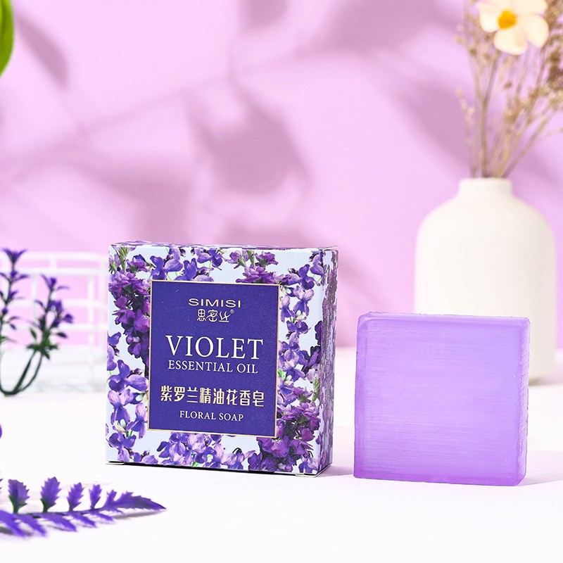 [Sims] Violet Oil Soap Hand-made Soap Cleans and Moisturizes 80G