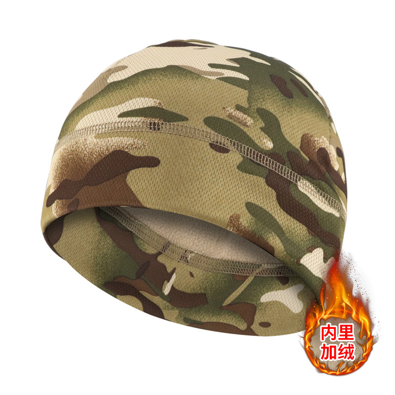 suit camouflage plus velvet cap cold-proof scarf winter warm thickened earmuffs outdoor tactical headgear riding mask