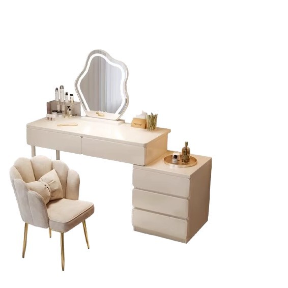 Cream Style Dressing Table Bedside Table Integrated Table Bedroom Simple Modern Dressing Table Girls Master Bedroom Dressing Cabinet