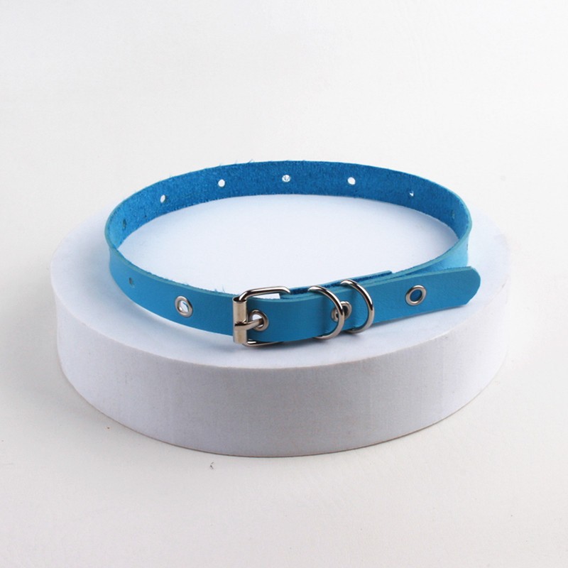 Punk Flat Buckle Belt Retro Street Collar Neck Choker Korean Style Belt Buckle Niche Collar Chain Belt