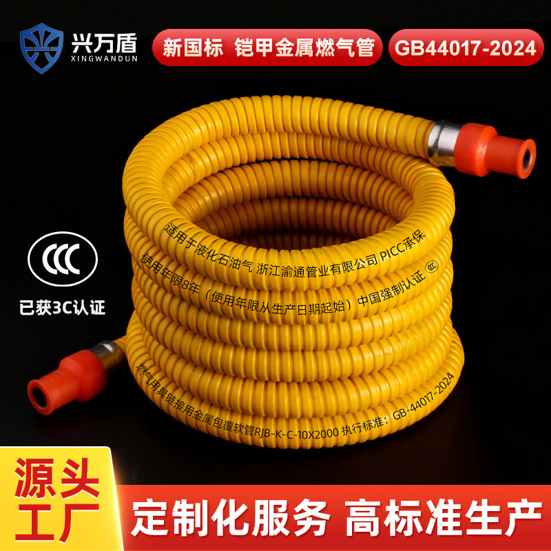 Новая взрывозащищенная газовая труба по национальному стандарту газовая труба для сжиженного газа природного газа специальное соединение металлический армированный шланг