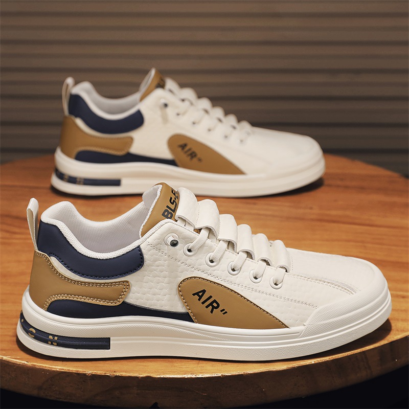 Men's Shoes Spring Breathable 2026 New Versatile Sports Casual Flat White Sneakers Men's Work Trendy Shoes