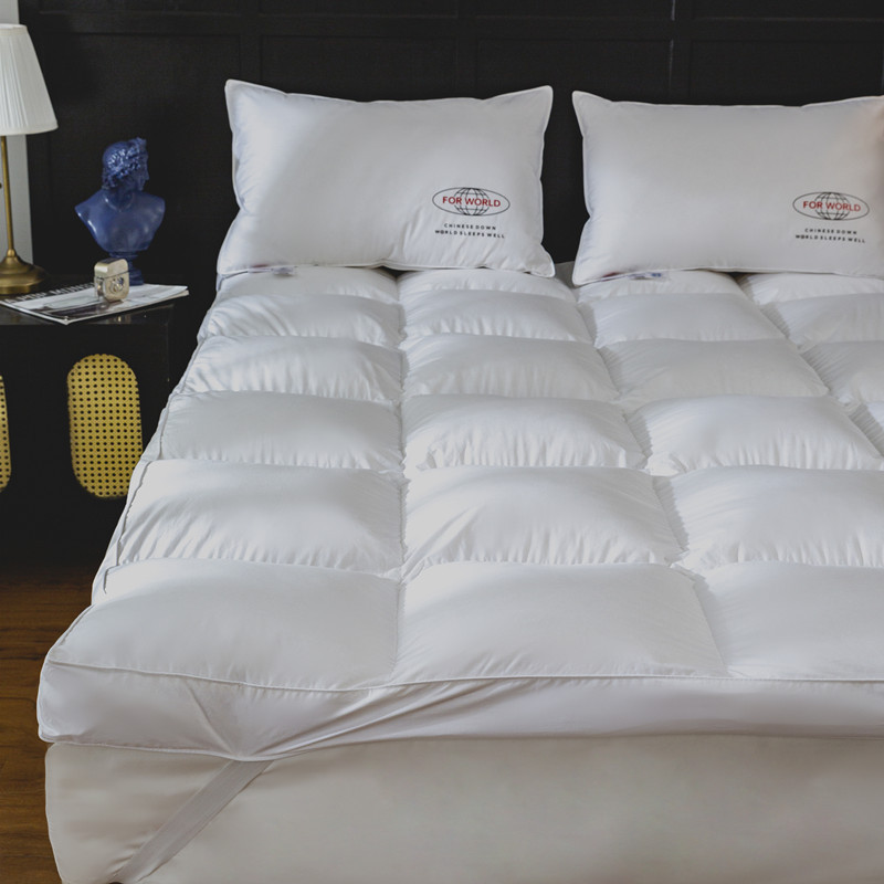White Goose Down Mattress Feather Cushion Thickened Warm Five-star Hotel Bed Mattress Student Stay Tatami Mattress