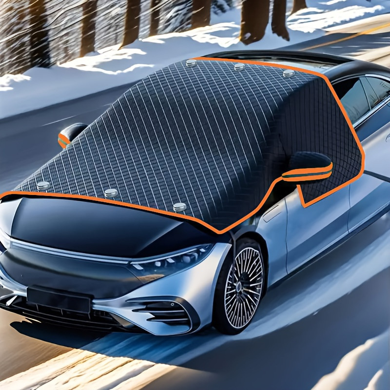 Car Snow Shield Winter Thickened Magnet Frost-Proof Anti-Freeze Snow Cover Car Sunshade Sun Protection Front Shield Thermal