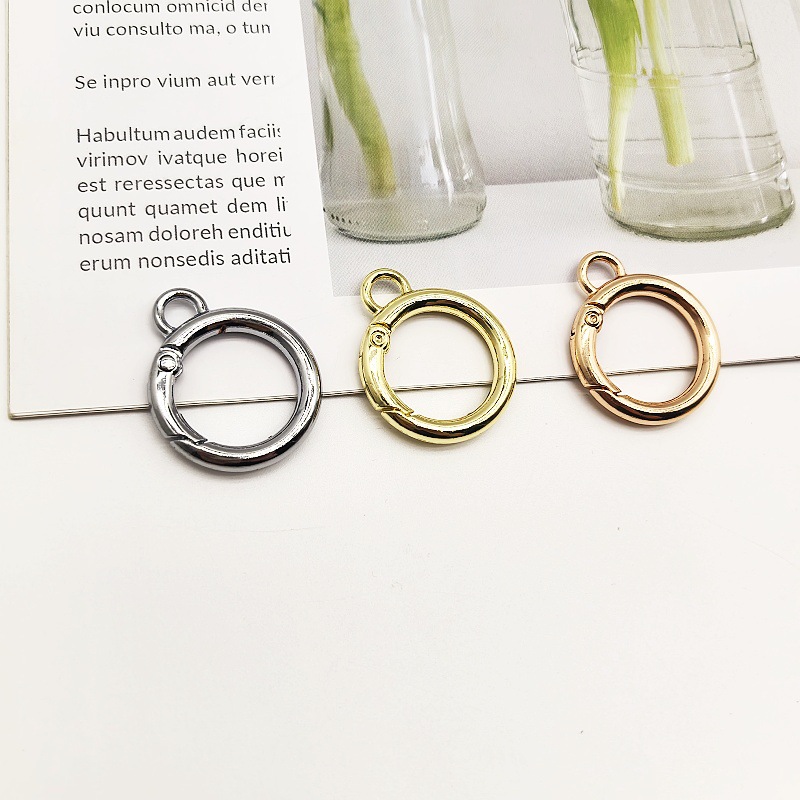 18mm Inner Width Small Ear Spring Ring DIY Luggage Jewelry Keychain Open Ring Luggage Hardware Accessories Wholesale