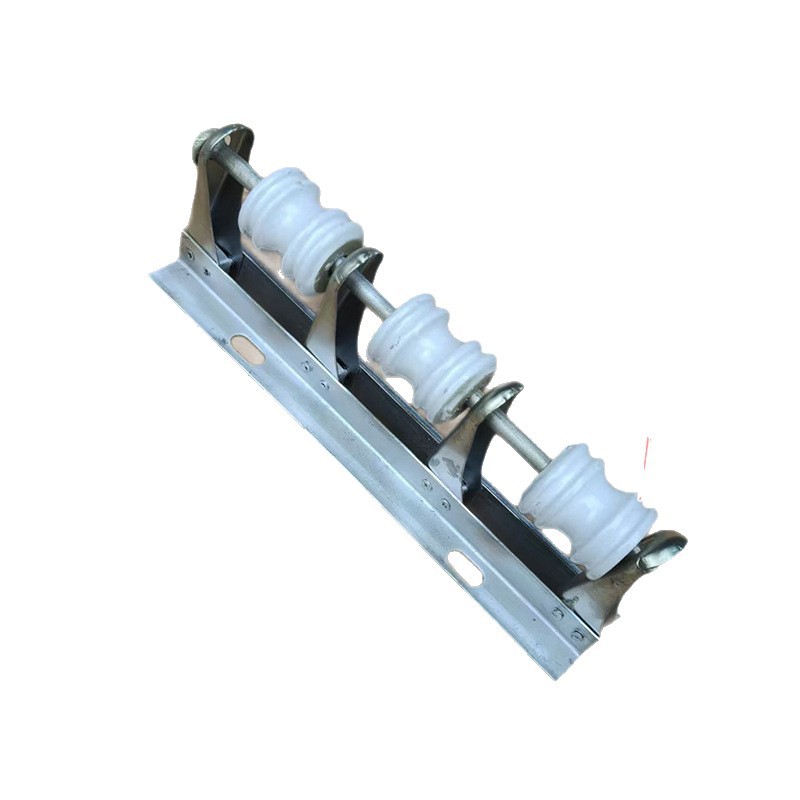 3-Position Street Code Bracket Indoor and Outdoor Wiring Bracket Power Porcelain Bottle Insulator Wiring Bracket Suitable for 1-25 Flats