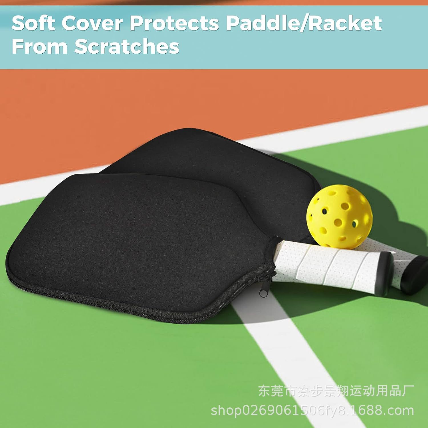 Diving Material Pickleball Cover Table Tennis Protective Cover Waterproof Pickleball Racket Zipper Bag Beach Tennis Storage Bag
