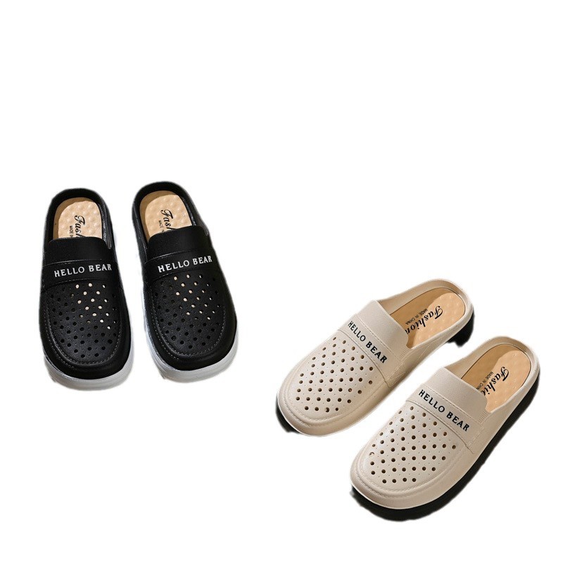 Autumn New Baotou Half Slippers 3917 Beach Clogs Non-Slip Breathable Thick-Soled Women's Autumn Shoes Rafting Shoes Wholesale