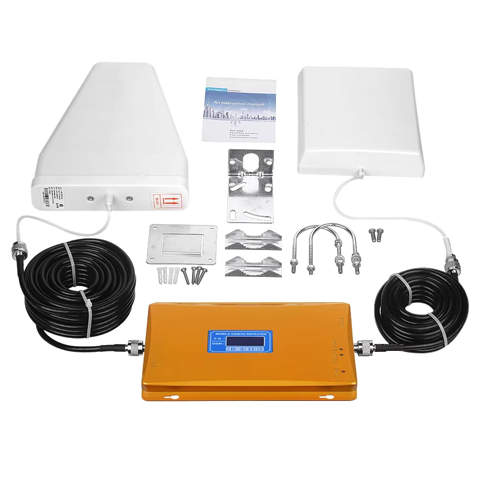 Золотой двухчастотный усилитель сигнала Gsm900 3g2100 для мобильного телефона