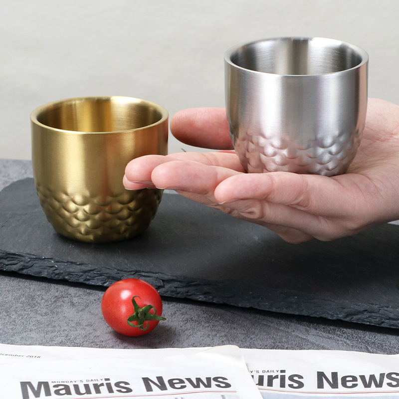 304 Нержавеющая сталь, двойная стенка, коммерческая чаша для гречки, ликера, 100 мл, термоизолированная