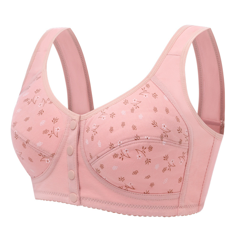 Cross-Border Middle-Aged and Elderly Bra Mother's Large Size Sports Bra Women's Wire-Free Large Size Vest Bra Elderly Thin Style