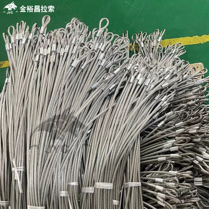 Wire rope 304 stainless steel terminal galvanized coated wire rope pressed aluminum sleeve lighting hardware wire wire wholesale