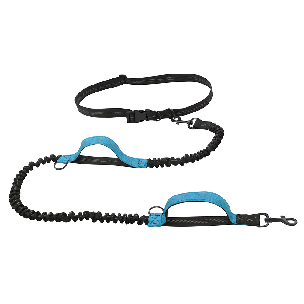 Pet Leash Portable Running Sports Leash Reflective Two-Hand Handle Telescopic Dog Leash Dog Chain Leash
