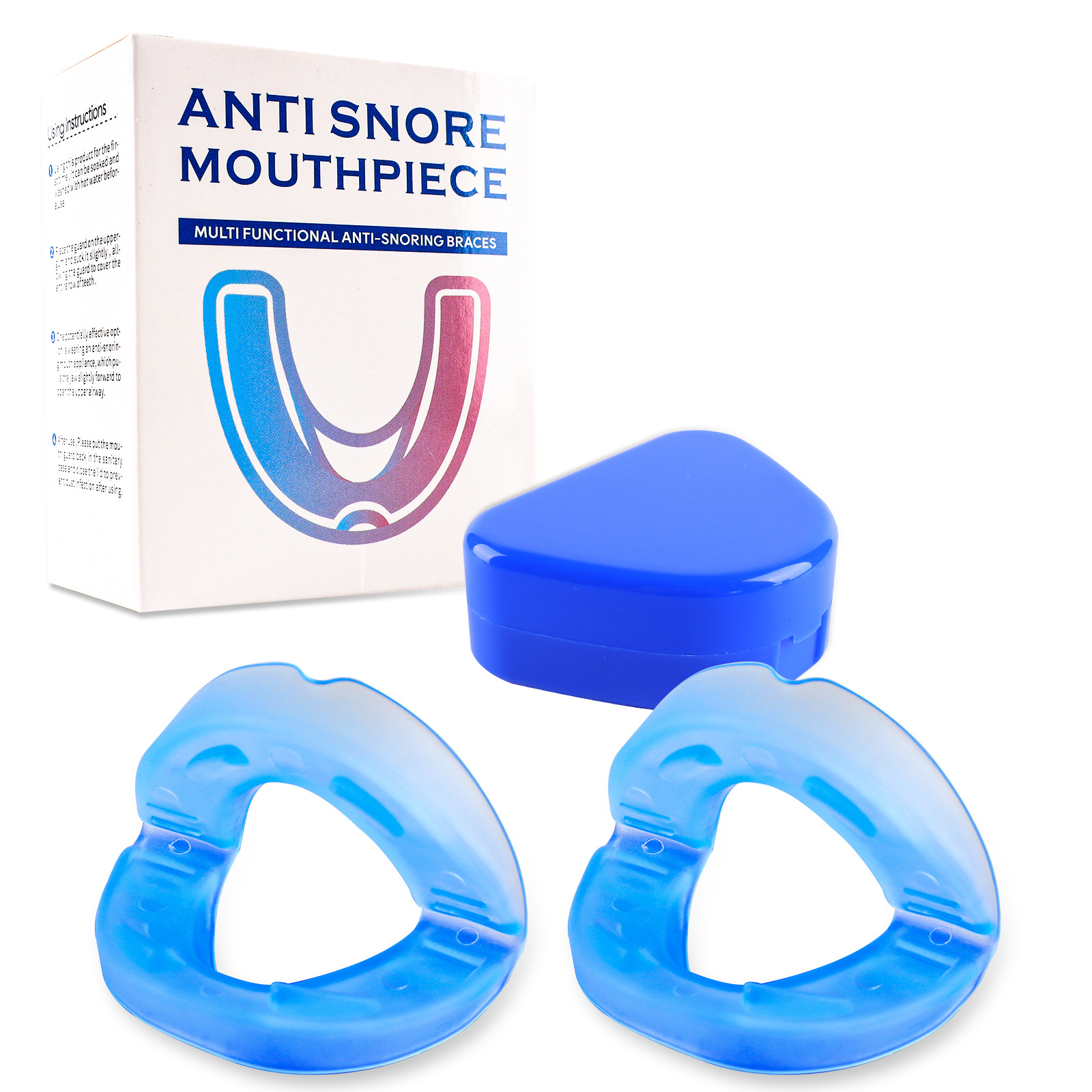 Manufacturer's Ready Stock Blue Braces, Mouth Guard, Adult Night Anti-Grinding Protective Cover, Upper and Lower Double-Layer Dental Braces