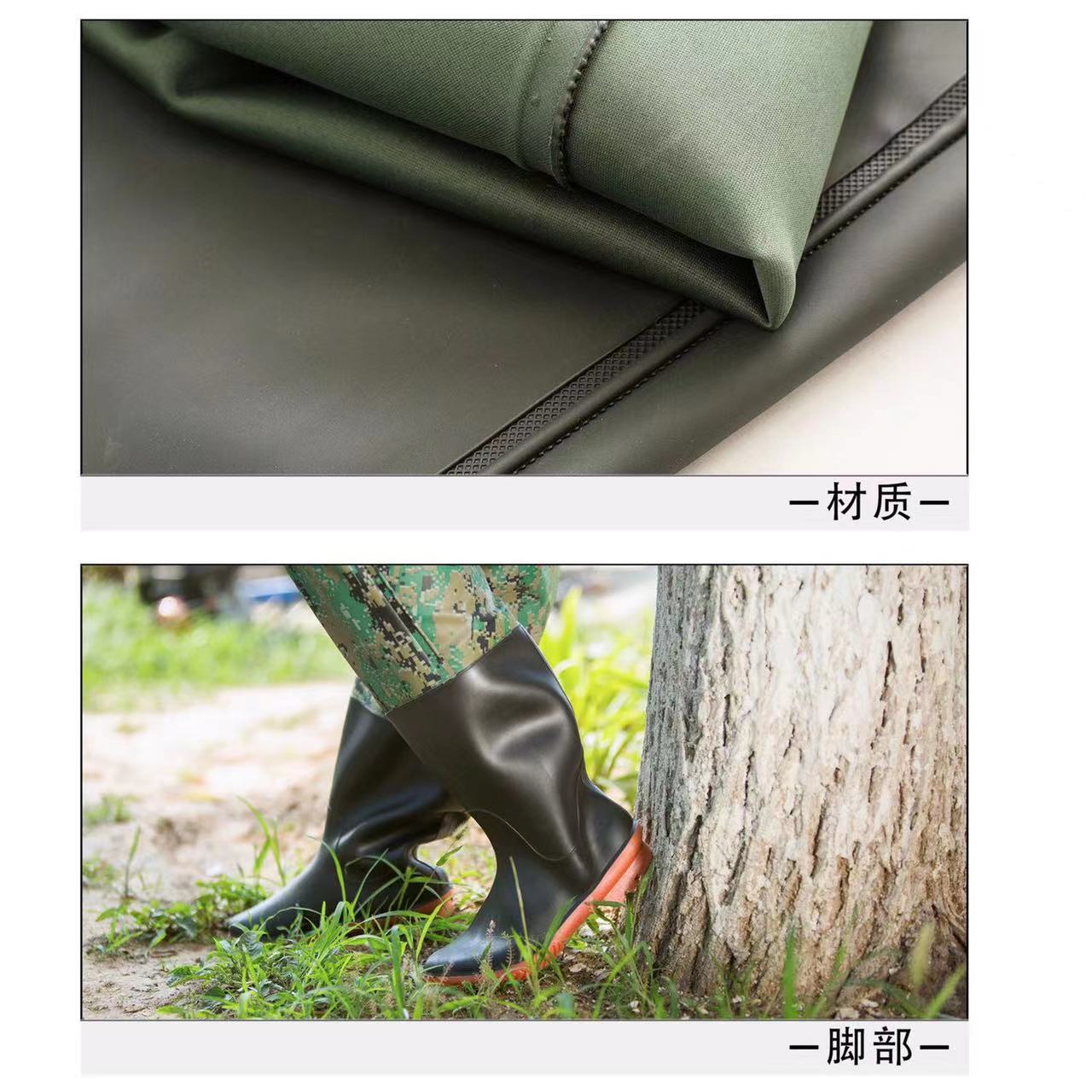 Wear-Resistant Waders, Thickened Wear-Resistant Waders, One-Piece Half-Length Fishing Clothing, Rain Boots, Wholesale Suspenders, Practical Waterproof Clothing