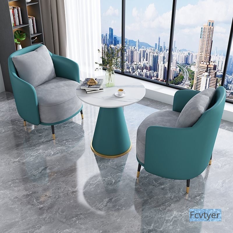 Miaola Light Luxury Reception Sofa Coffee Table Combination Light Luxury Hotel Lobby Business Negotiation Table and Chairs Leisure Hotel Rest