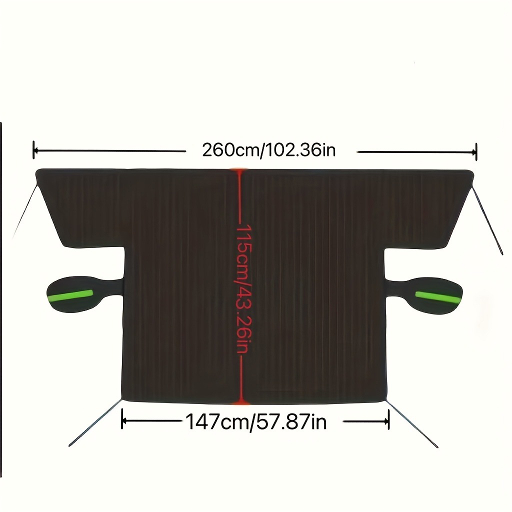 Car Magnetic Snow Shield Thickeneded Aluminum Film Sunshade Car Front Sun Shield Enlarged Moisture-Proof Oxford Cloth Snow-Proof