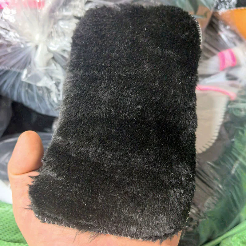 Shoe Polishing Gloves, Imitation Wool Shoe Polishing Cloth, Soft-Bristled Shoe Scrubbing Shoe Polishing Gloves, Brush, Dust Removal, Leather Shoe Polishing Cloth