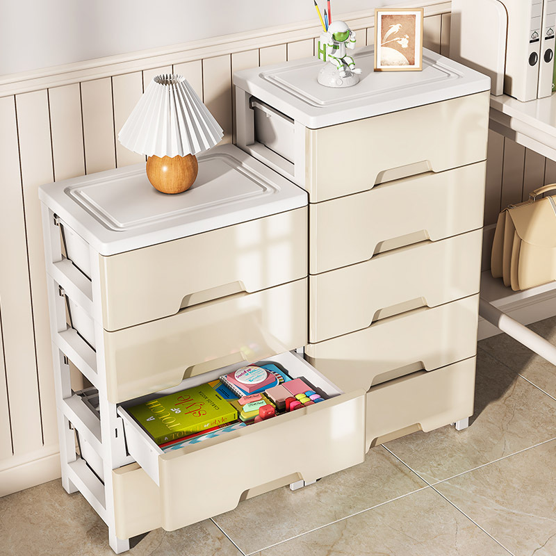 34-50 Wide Living Room Bedroom Drawer Storage Cabinet Household Children's Clothes Toy Sundries Plastic Storage Cabinet