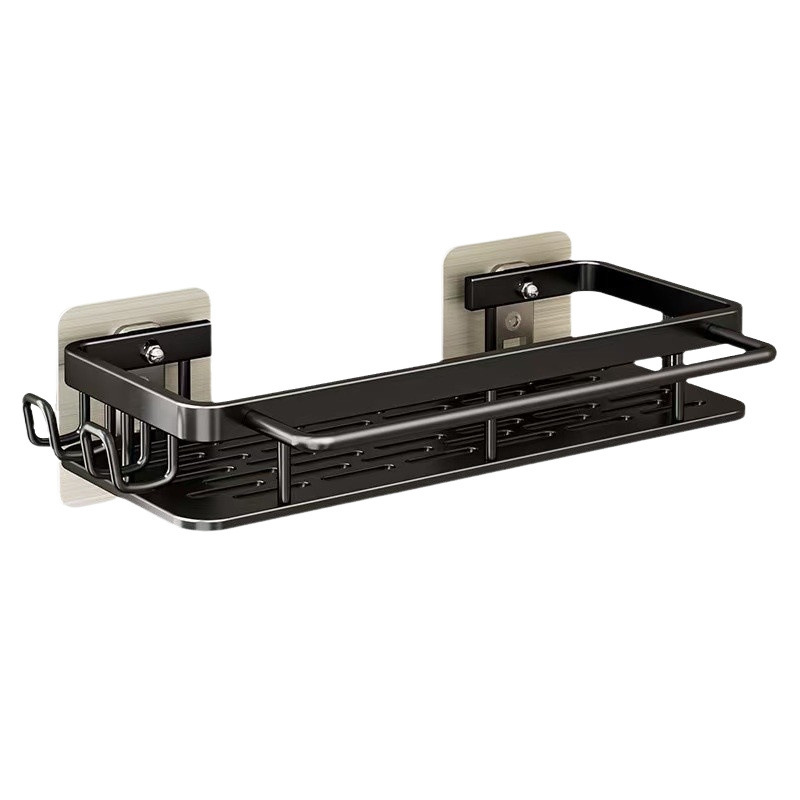 No-Drill Bathroom Shelf, Bathroom Rack, Toilet Washbasin Supplies Wall-Mounted Storage Rack