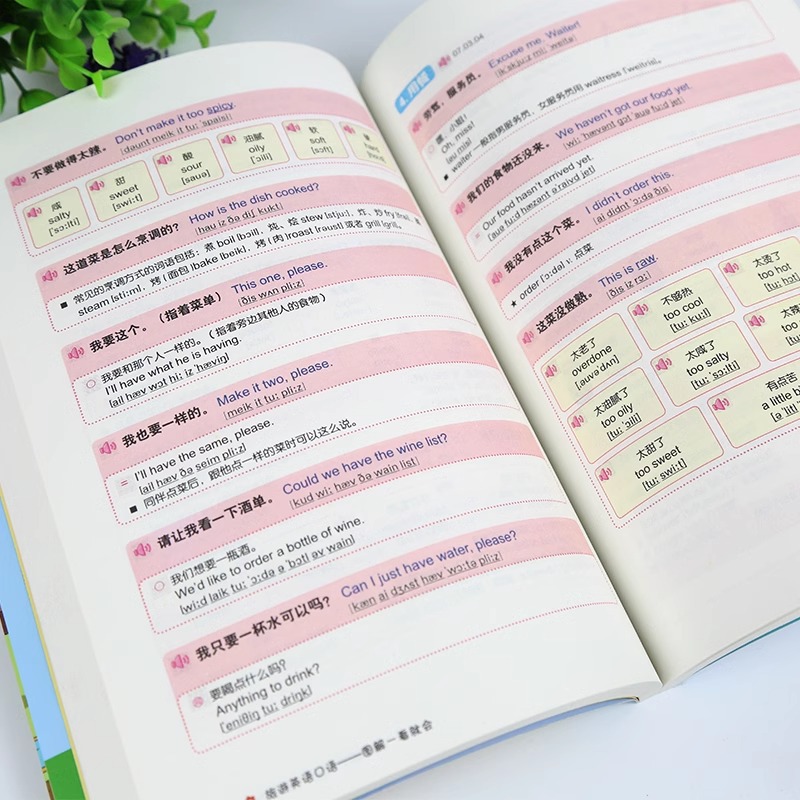 Illustrated travel spoken English at a glance will be genuine travel spoken English complete book of self-study spoken English