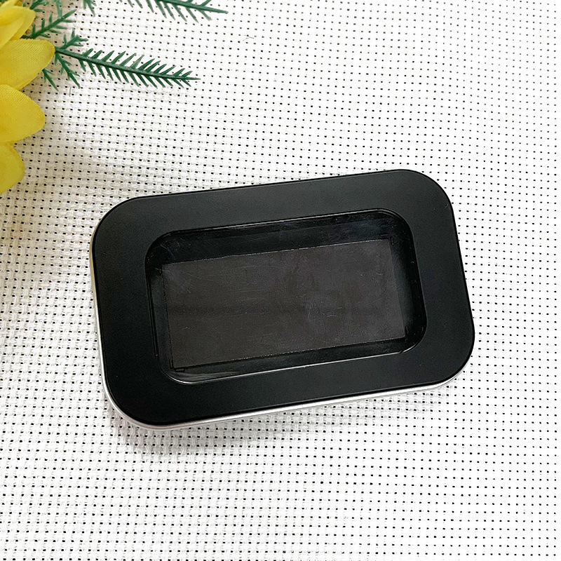 Cross stitch tool accessories black magnetic needle box frosted needle box storage embroidery needle box 0.02kg