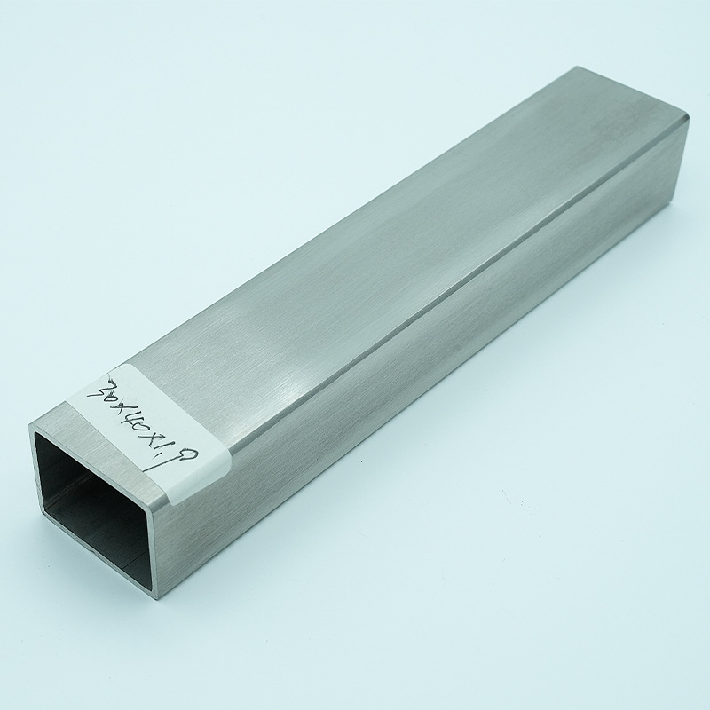 201 Stainless Steel Square Tube Manufacturer In-Stock Industrial Straight Seam Tube Thin Wall Brushed Tube Stainless Steel Square Tube 6m Long Custom