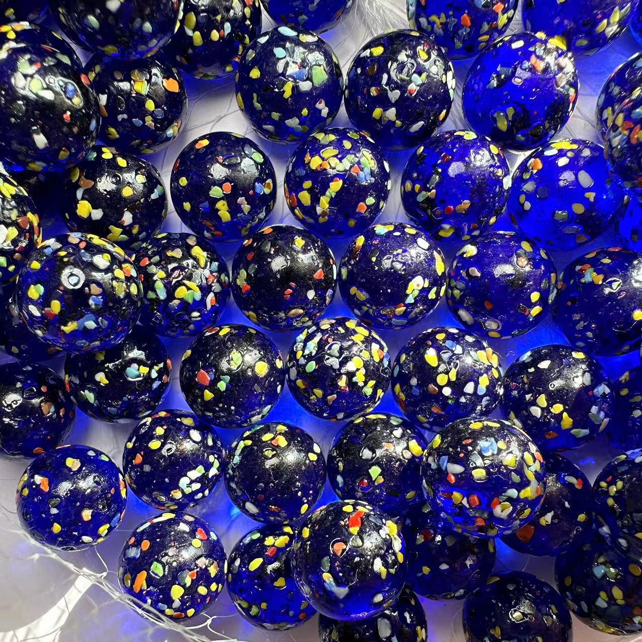 Colorful Transparent Solid Color Glass Marbles 16mm Childhood Yo-Yo Kindergarten Toy