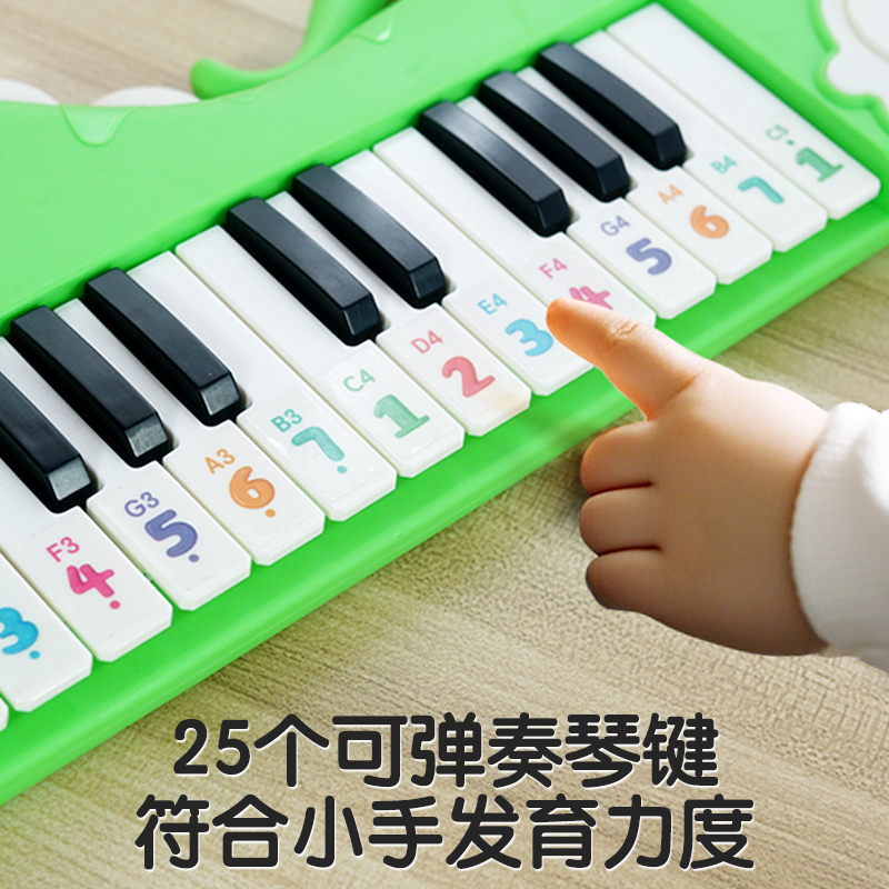 Dinosaur Piano Newborn Baby Toy 0-1 Year Old Fitness Rack Early Education Educational Puzzle for Boys and Girls 3-6 Months Gift