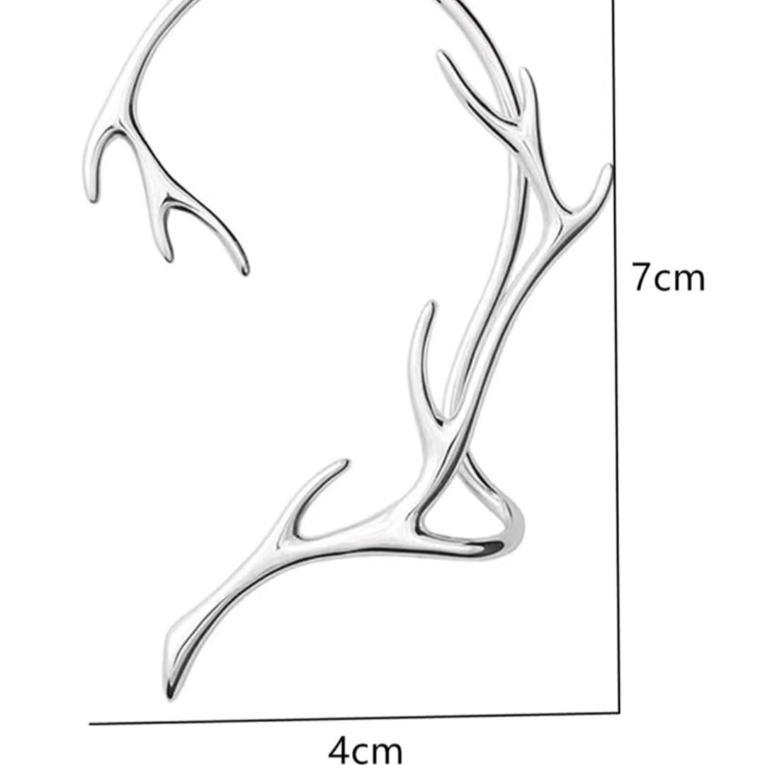 European and American Ins Style Geometric Antlers Earrings Women's Personality Fashionable Elegant Earrings Round Earrings Women's Earrings