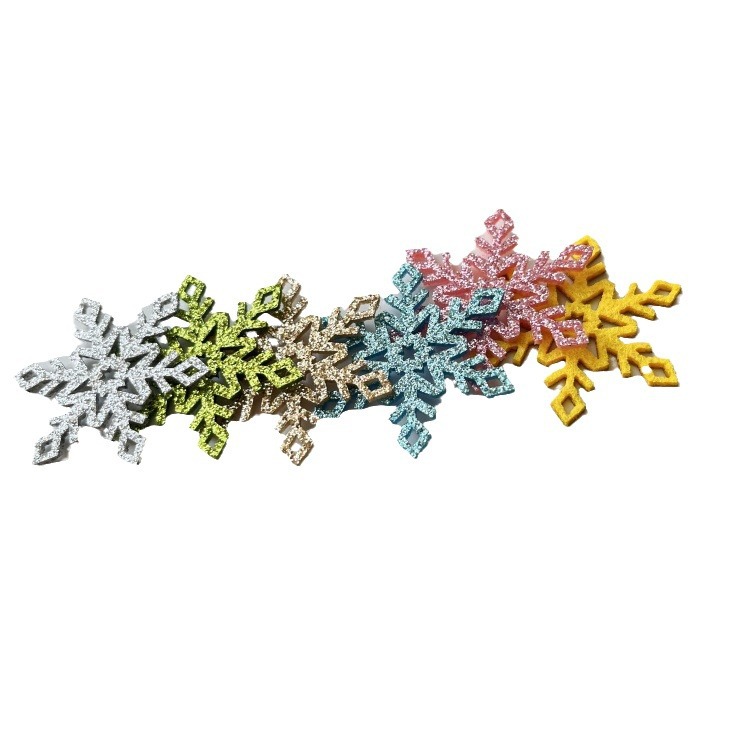 Diamond-shaped Gold Powder Snowflake Cross-border Christmas Jewelry Materials Hair Accessories Hairpins Shoes and Socks Decorative Accessories Ready Stock Batch