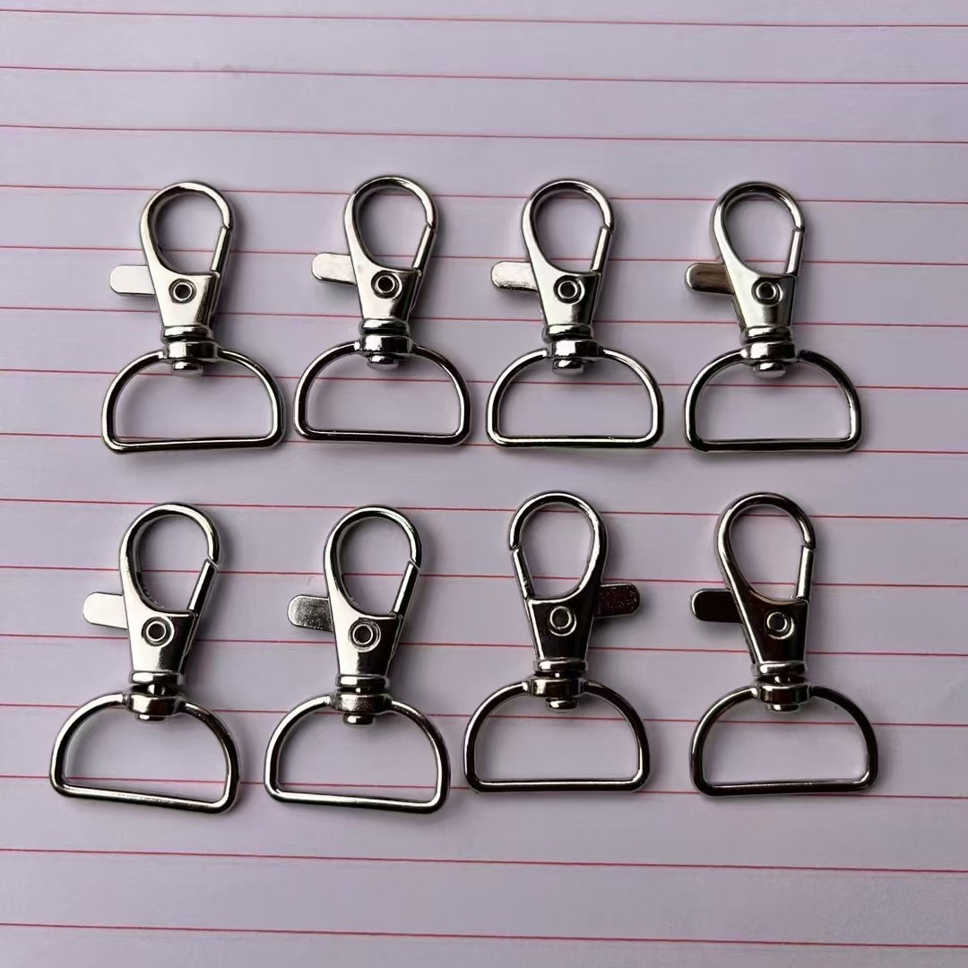 Factory 20mm4g zinc alloy hook dog buckle fish mouth hook metal spring buckle key chain lanyard lobster buckle