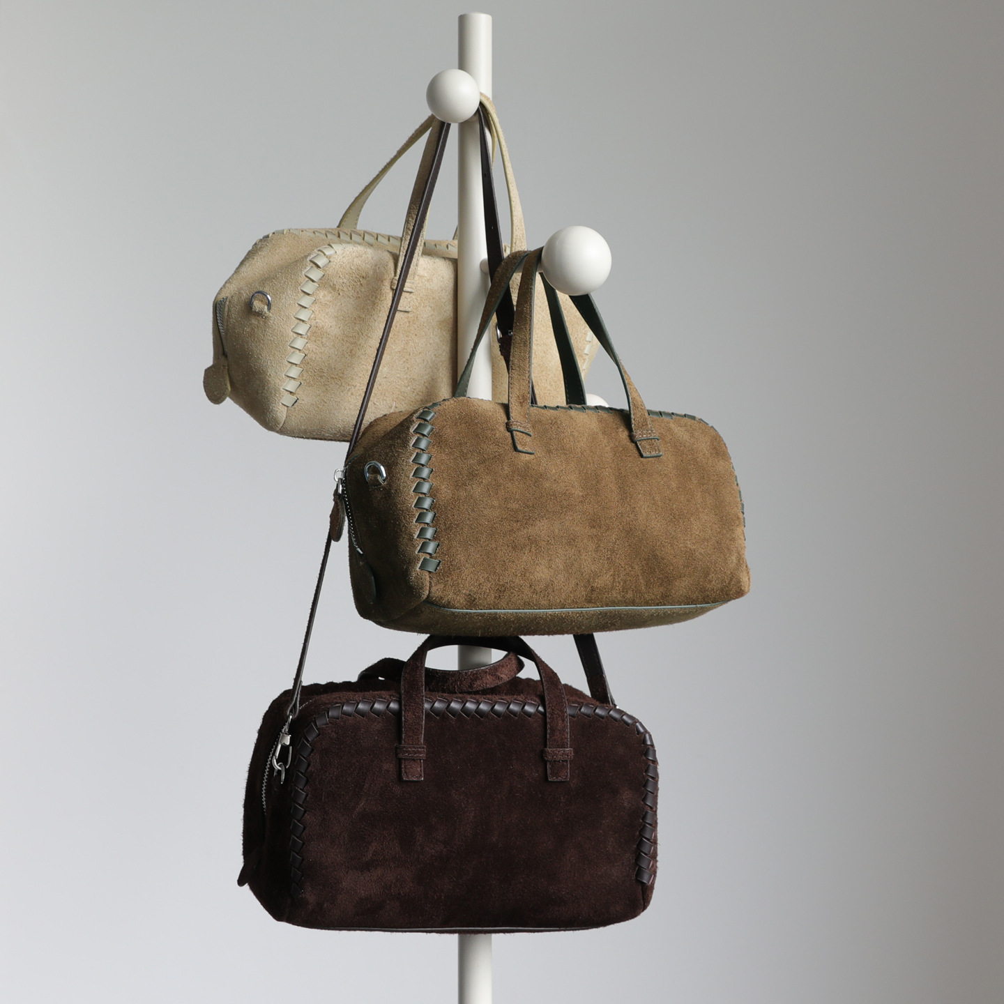 Retro Frosted Cowhide Woven Frosted Large-Capacity Portable Boston Pillow Bag Single Shoulder Crossbody Genuine Leather Women's Bag