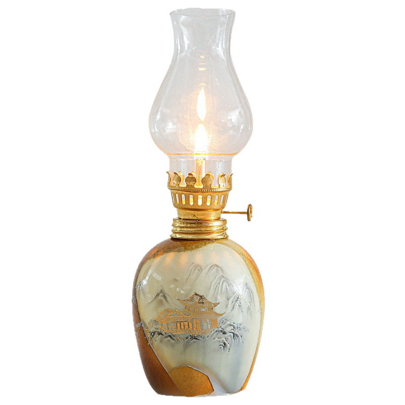 Cross-Border Everlasting Lamp Tea Room Ornaments Creative Bar Buddha Offering Butter Lamp Outdoor Camping Atmosphere Lamp Decoration Wholesale