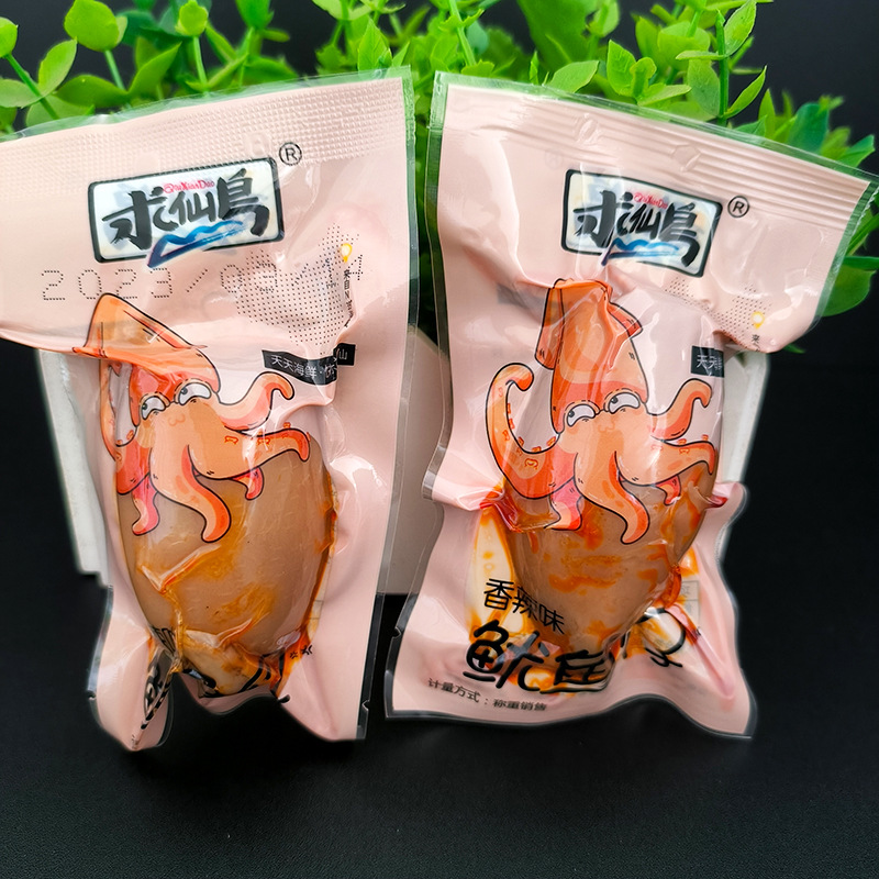 Qiu Xian Dao Bulk Weighing with Full Seeds Spicy Original Flavor Squid Snacks 500g Seafood Office Snacks Free Shipping Open Bag