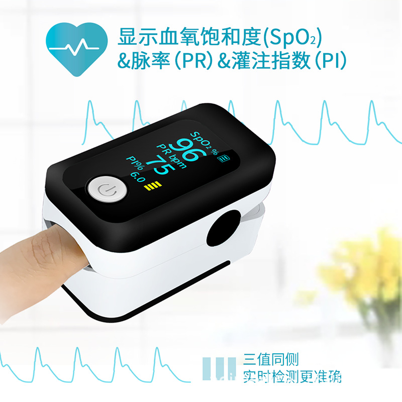 Export whitelist finger clip pulse oximeter blood oxygen saturation monitoring heart rate detector FDA CE certification