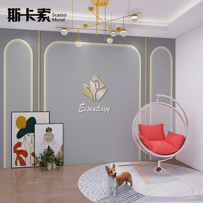Internet Celebrity Live Broadcast Room Background Wall 3D Stereo Wallpaper Classy Anchor Mural Classy Women's Wallpaper Clothing Wall Cloth