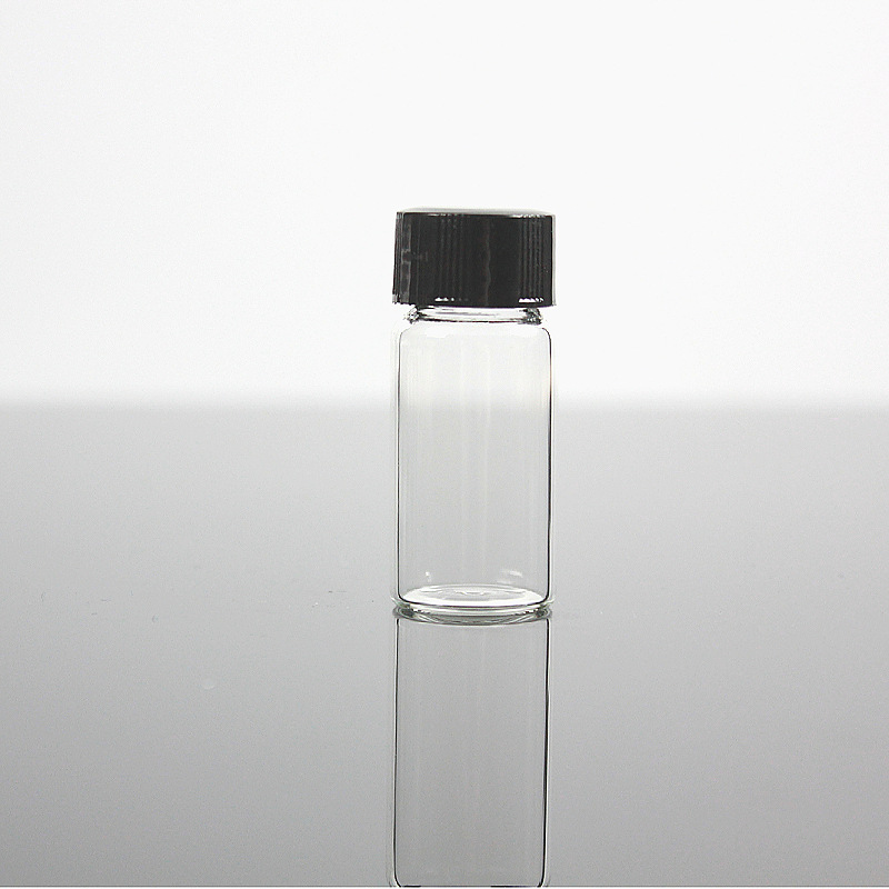 Transparent Screw-Top Glass Sample Bottles 3/5/10/15/20/30/40/60ml Pp Cap Pe Pad for Laboratory Use
