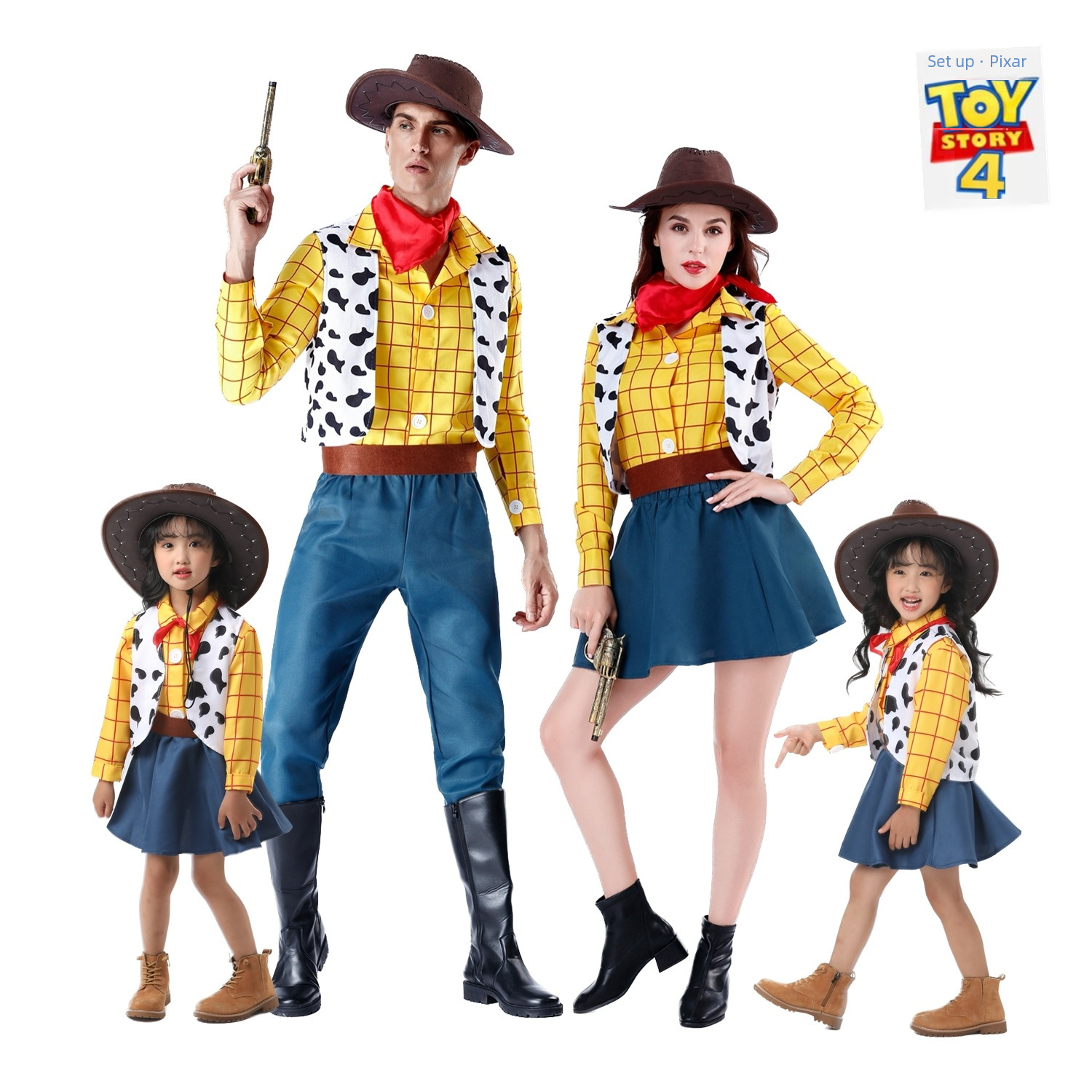 Western Cowboy Men and Women Party Stage Costume cosplay Dish Toy Story Woody Couple Parent-Child Performance