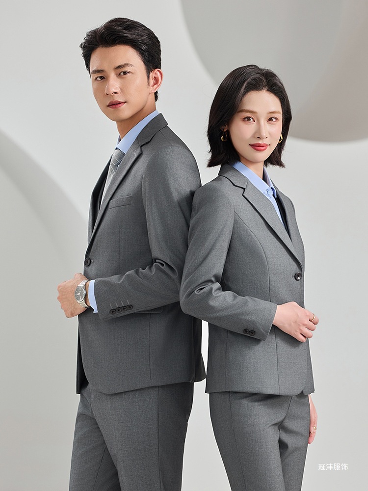 Business Men's Suits, Work Uniforms, Women's Corporate Attire, Property Management, Hotel, Silver Administration, Embroidered Logo