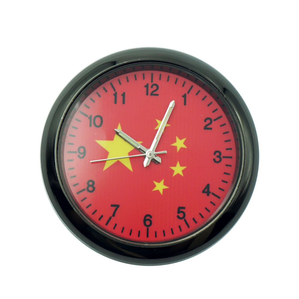 Luminous Watch 40mm Car Decoration Clock Car Clock Creative Quartz Watch Ornaments Small Round Watch Bracket
