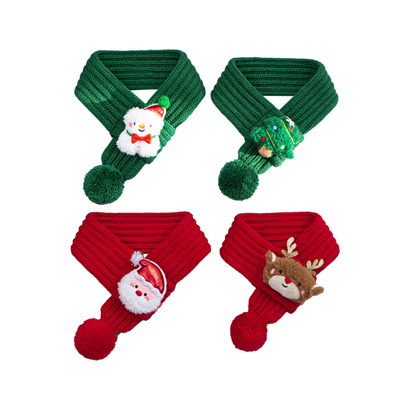New Pet Knitted Christmas Scarf for Cats and Dogs New Year Scarf Pet Accessories Cat Christmas Accessories Wholesale