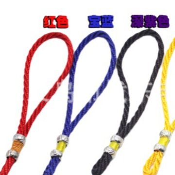 Wholesale boutique Chinese knot rope handle rope thick metal silver bead hanging head tassel spot novel workmanship good DIY