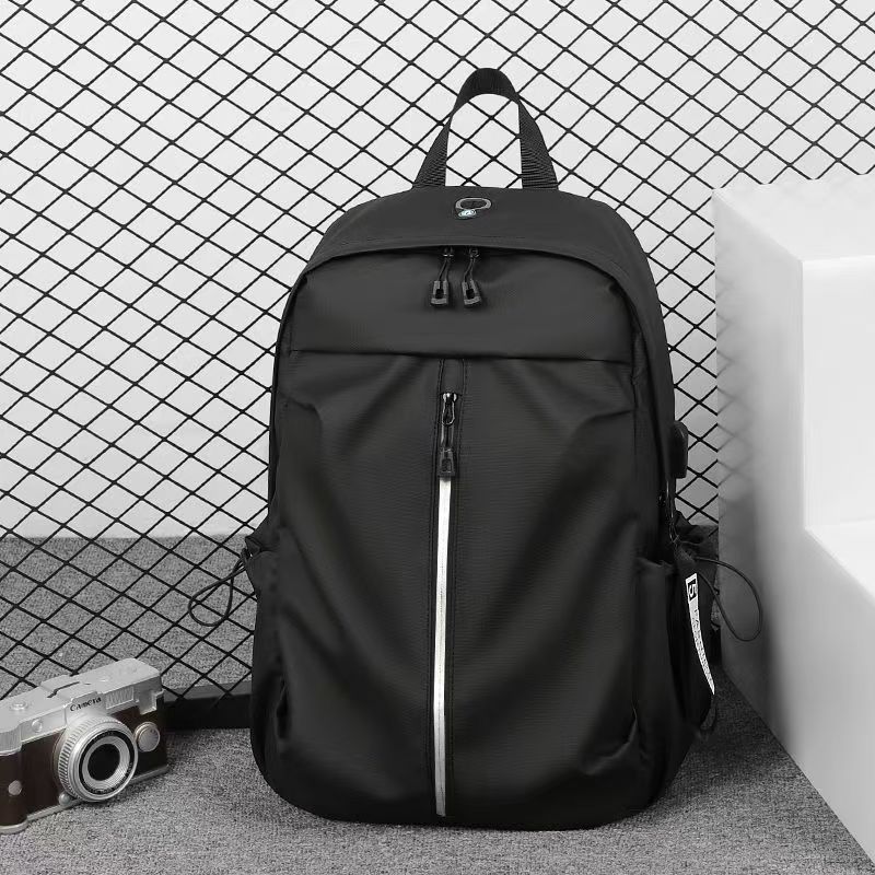 Foreign Trade Business Commuting Large-Capacity Computer Backpack Simple Solid Color Backpack Cross-Border Casual Waterproof Men's Backpack