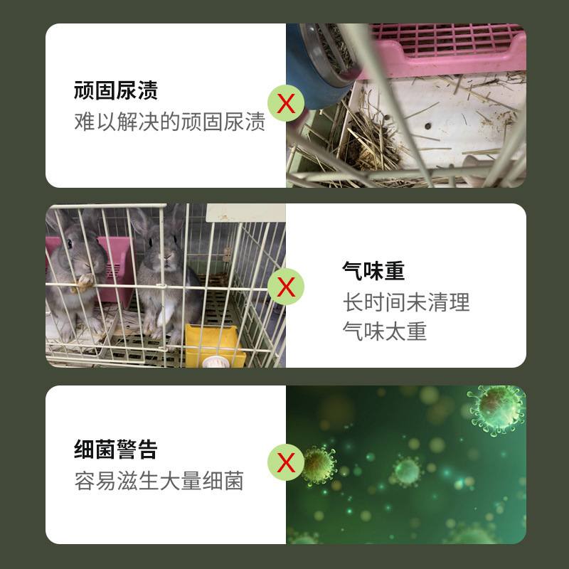 Pet Rabbit Urine Stone Cleaner Totoro Dutch Pig Urine Stain Removal Cage Bottom Basin Toilet Deodorant Cleaner
