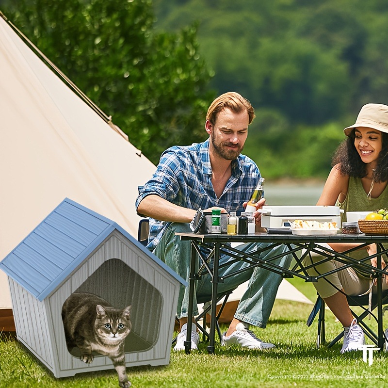 ③J 578 Imitation Wooden Cat House Outdoor Cat House