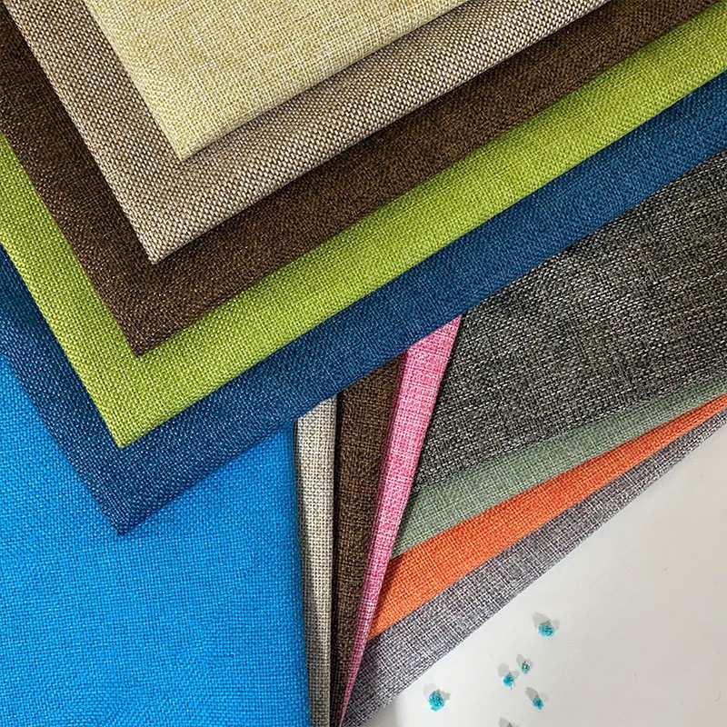 Plain Burlap Fabric Handbag Fabric Wholesale Polyester Pillow Cushion Car Cover Fabric Linen Sofa Fabric Hemp Feel