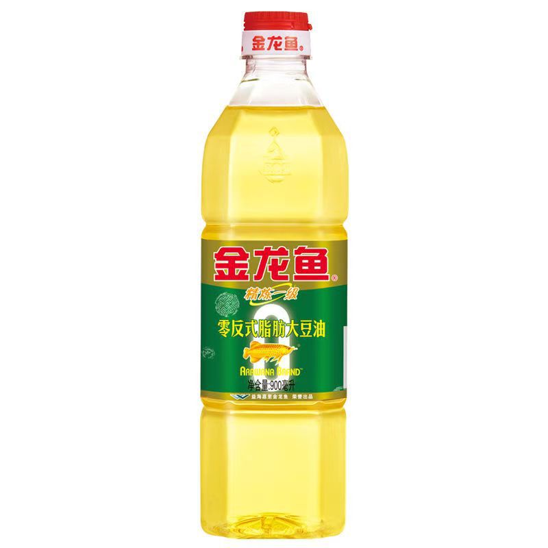 Golden Dragon fish refined grade I soybean oil 900ml cooking oil cooking opening gift