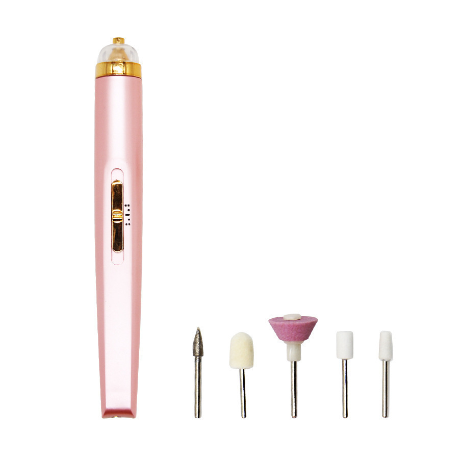 Cross-border nail polish pen five-in-one electric nail grinder with light nail polish instrument polishing and polishing charging bright nail electric manicure