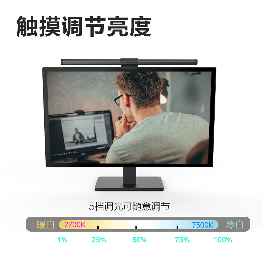 New Computer Screen Hanging Lamp Computer Monitor Hanging Lamp Asymmetric Light Source Hanging Lamp Work Eye Protection Lamp